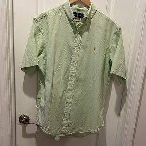 Polo by Ralph Lauren Men's Light Green Checkered Shirt
